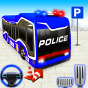 estacionamento d ônibus polícia simulador condução Icon