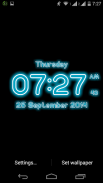 Neon Digital Clock LiveWP screenshot 3