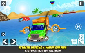 Dump Truck Water Surfing Game screenshot 2