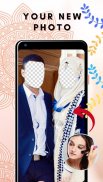 Hijab Wedding Photo Suit Couple screenshot 0