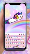 Flower Sweetie Unicorn Keyboard Theme screenshot 3