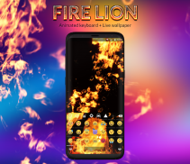 Fire Lion Keyboard + Wallpaper screenshot 2