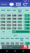 Embroidery Calc screenshot 1