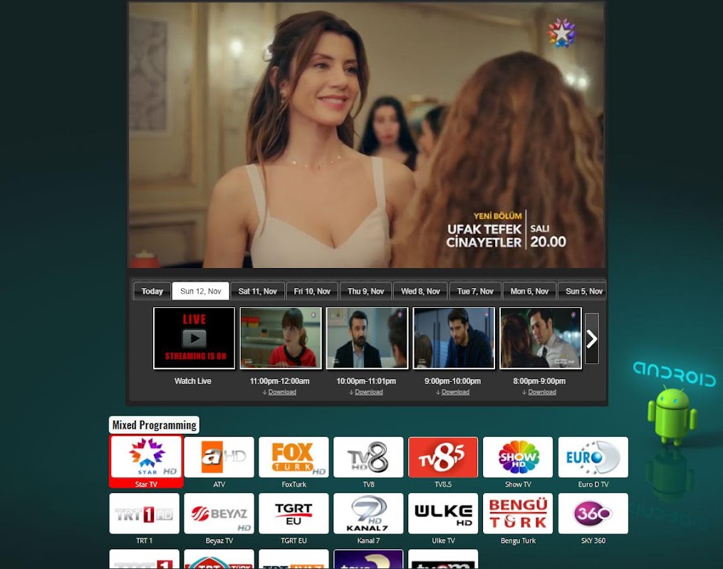 Giniko Turkish TV - Live and DVR