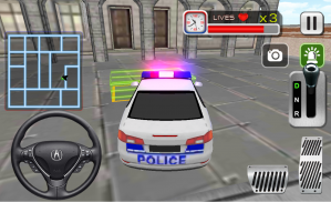 3D ขับรถตำรวจบ้า screenshot 3