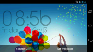 Galaxy S4 - Digital Clock LWP screenshot 0