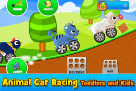 适合幼儿和儿童的动物赛车 screenshot 0