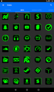 Flat Black and Green Icon Pack Free screenshot 0