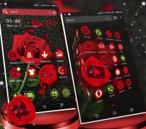 Rose in Black Launcher Theme screenshot 3