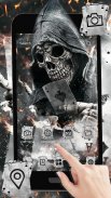 Smoky Poker Skull Launcher Theme Live HD Wallpaper screenshot 2