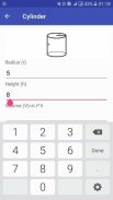 Volume Calculator:Cube Prism Sphere Cylinder Cone screenshot 4