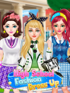 High School Dress Up Fashion Girl Game screenshot 2