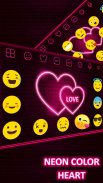 Neon Color Heart Keyboard screenshot 0