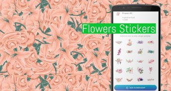 Flowers Stickers - व्हाट्सएप के लिए गुलाब स्टिकर screenshot 2