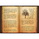 Book of Shadows White Wiccan Magick Grimoire Icon