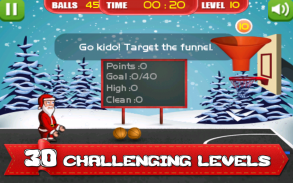 Santa Christmas Basketball Fun screenshot 3