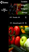 Fresh Vegetables Widget Clock screenshot 1