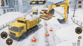 Snow Excavator: Crane Game screenshot 0