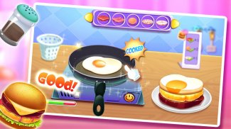 ร้านเบอร์เกอร์ - เกมทำอาหาร screenshot 1