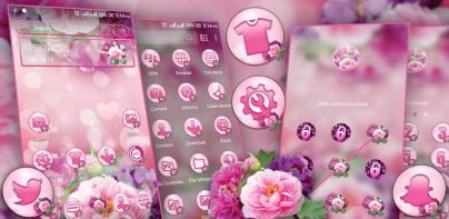 Pink Flower Bokeh Launcher