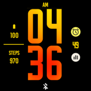 Orange Fire XL Watch Face screenshot 4