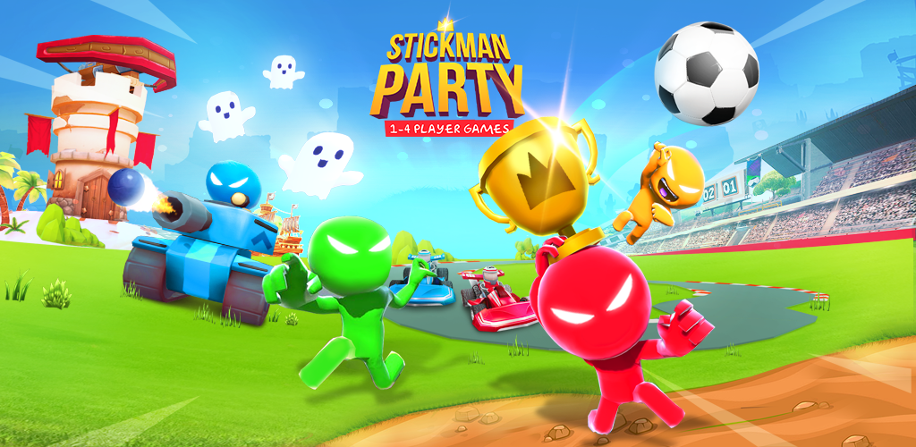Игры на 1 2 3 4 игрока бесплатно, Программа Stickman Party: Игры на 1 2 3 4...