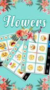 Cyan Flowers Keyboard Theme screenshot 2