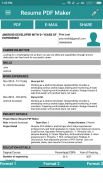Resume PDF Maker / CV Builder screenshot 1