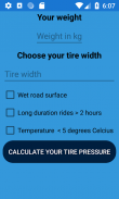 Bike tire pressure calculator screenshot 1