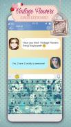 Vintage Flowers Emoji Keyboard screenshot 4