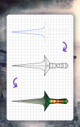 Как да рисуваме оръжия. Кинжал screenshot 10