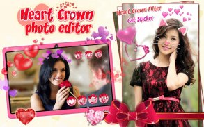 Heart Crown Selfie Camera 💗 Beauty Photo Editor screenshot 10