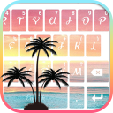 Tema Keyboard Beautiful Sunset Beach