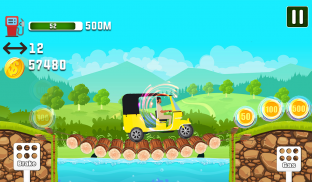 Mountain Tuk Tuk Rickshaw Driver - 2D Racing 2020 screenshot 8