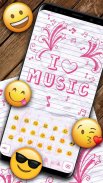 I Love Music Notepad Keypad Theme screenshot 0