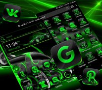 Neon Green Car Launcher Theme screenshot 5