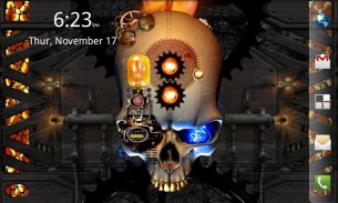 Steampunk खोपड़ी मुफ्त वॉलपेपर screenshot 1