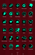 Flat Black and Teal Icon Pack ✨Free✨ screenshot 23