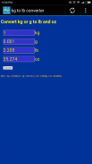 kg / g untuk lb / oz converter screenshot 0