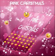 Pink Krismas GO Keyboard screenshot 2