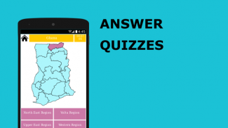Map Puzzle Quiz 2020 - Ghana - Regions, capitals screenshot 3