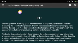 Beck's Depression Inventory - BDI Screening Tool screenshot 3