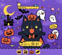 Cute Wallpaper Black Halloween Cat Theme screenshot 0