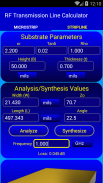 RF Transmission Line Calc screenshot 1