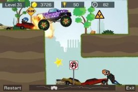 Crazy Truck 2 -- monster truck hit zombie driving racing speed game screenshot 4