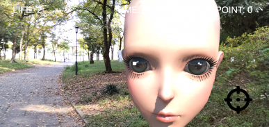 AR shooting game - horror face screenshot 2