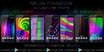 Neon Rainbow Go Locker theme screenshot 0