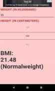 BODY MASS INDEX Calculator - BMI CALCULATOR - WEIGHT & HEIGHT ANALYZE screenshot 1