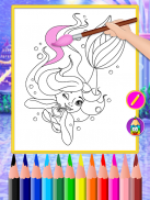 Mermaid Princess Coloring Book With Learn screenshot 0