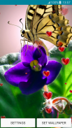लाइव वॉलपेपर बैंगनी फूल screenshot 4